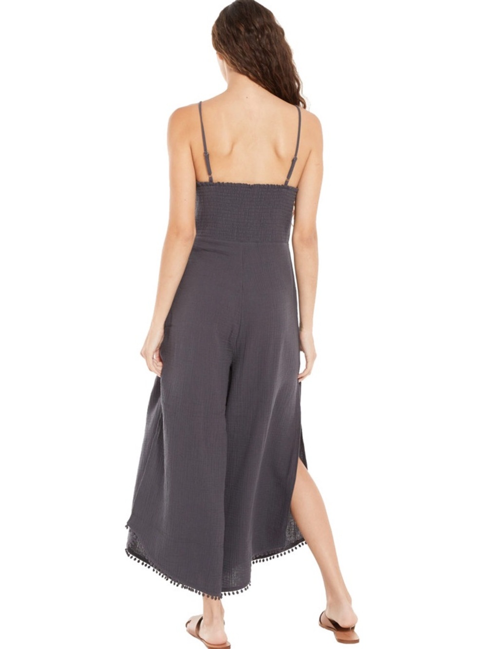Z Supply Charcoal Grey Wayfarer Gauze Jumpsuit - Picture 4 of 4